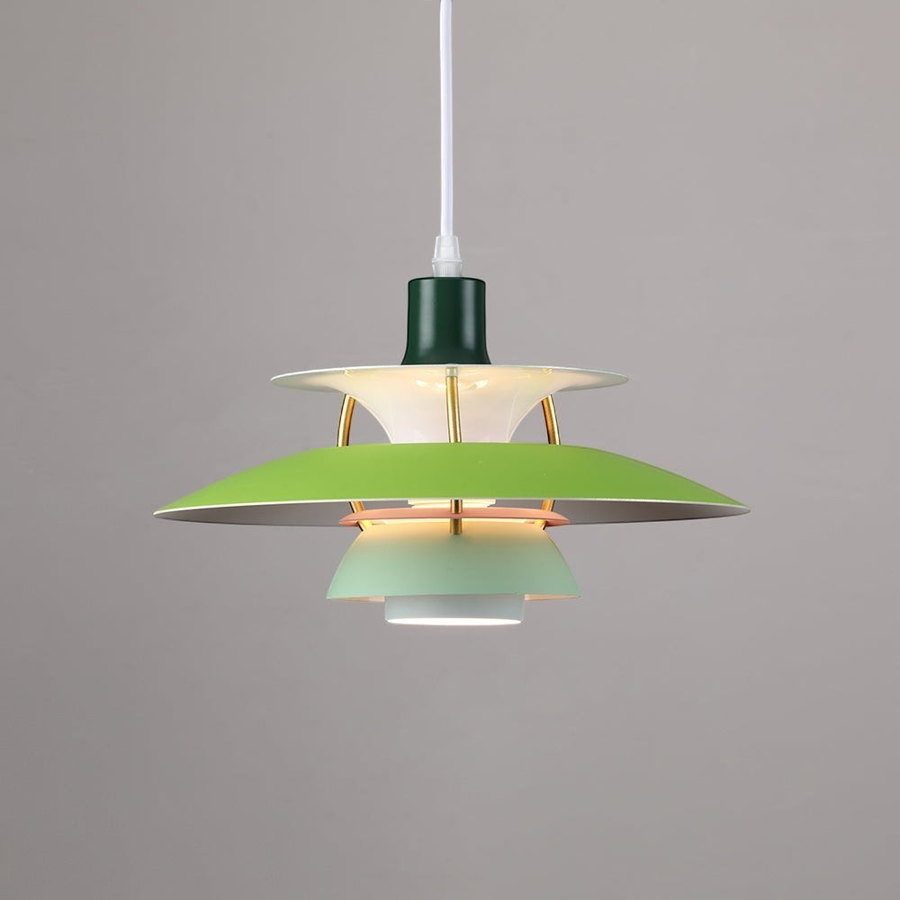 Suspension Dimoree Macaron multicolore en métal avec design moderne à plusieurs niveaux pour éclairage intérieur