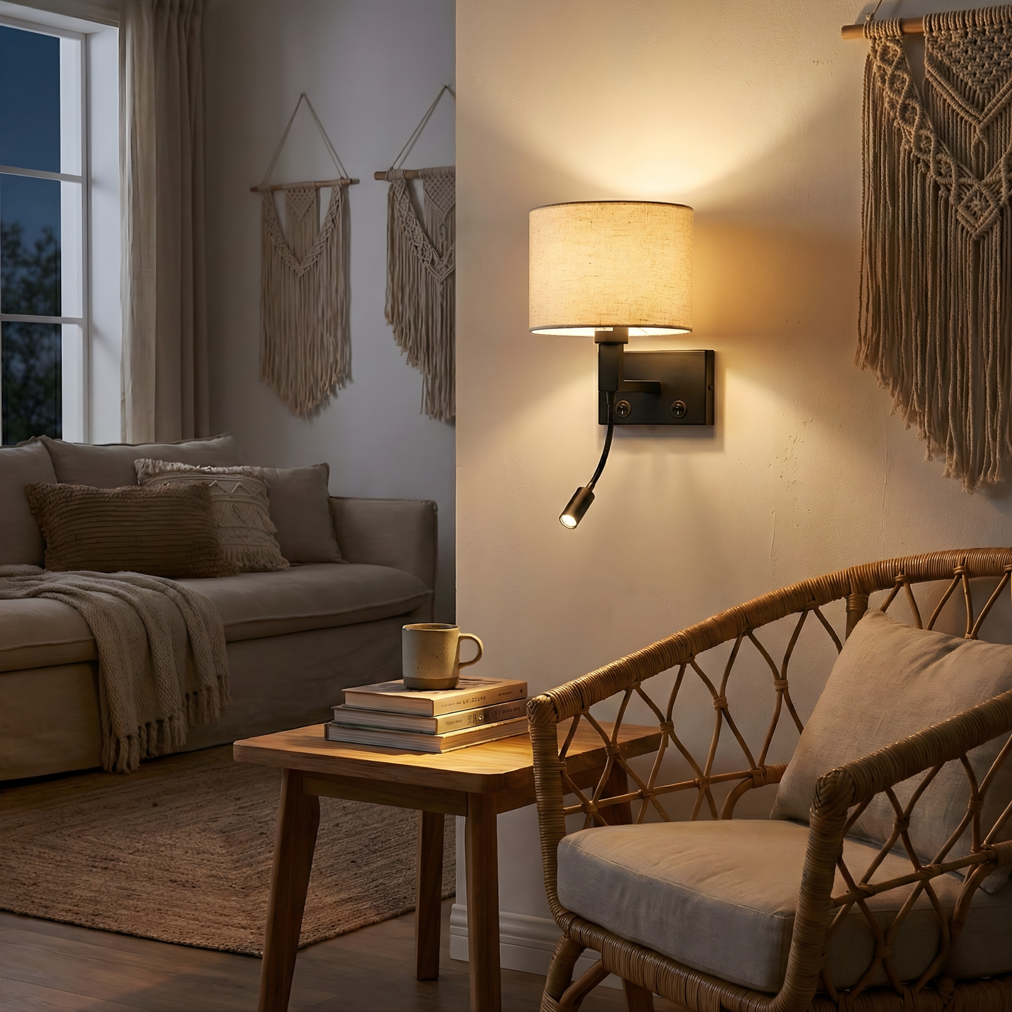 Applique murale tissu led chambre - vue 3
