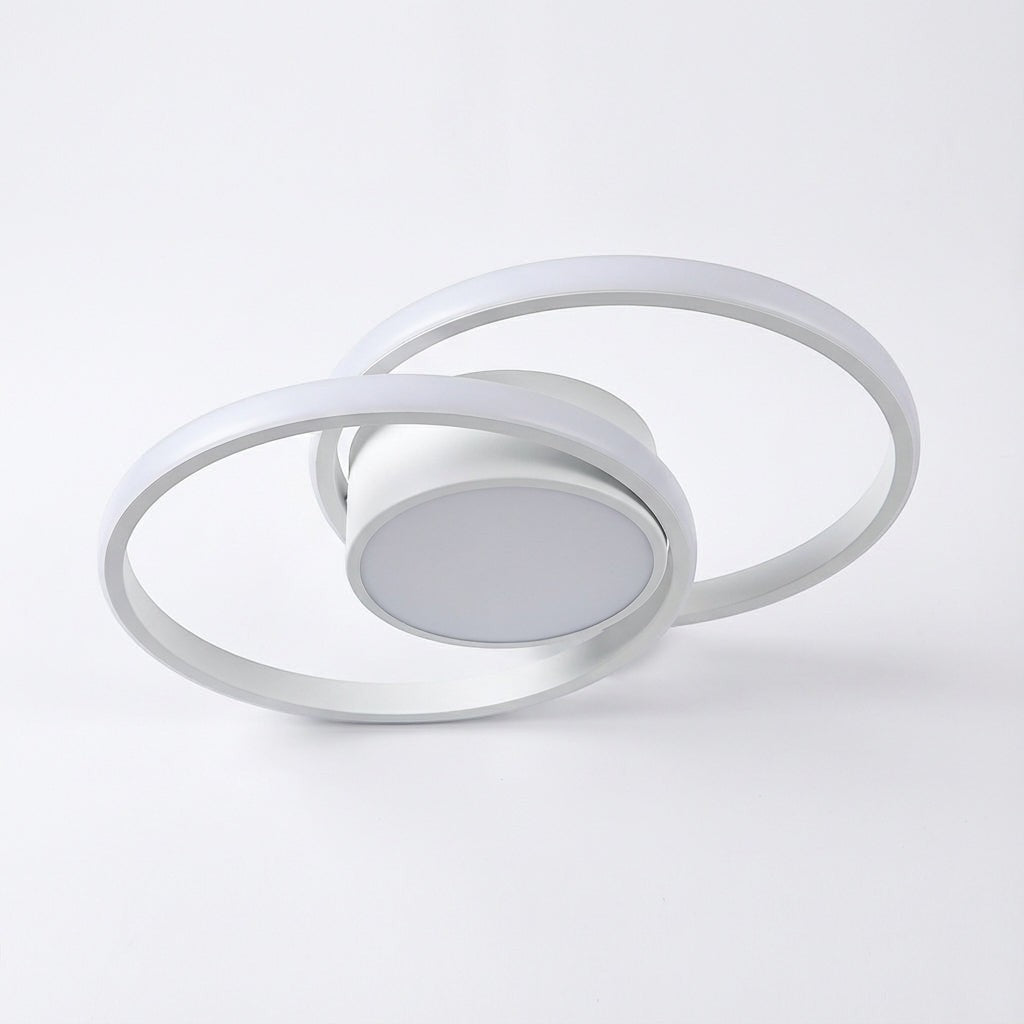 Plafonnier aluminium blanc chambre - vue 4
