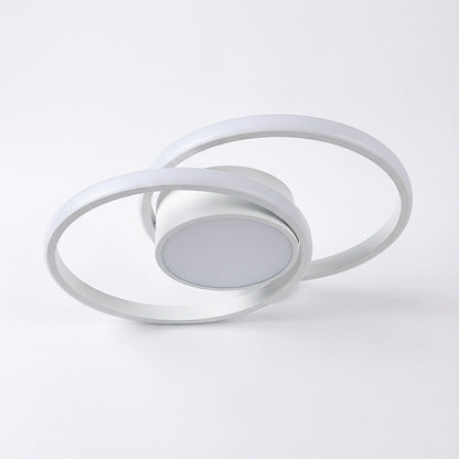 Plafonnier aluminium blanc chambre - vue 4