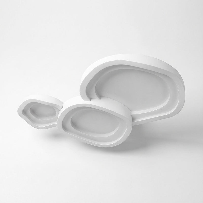 Plafonnier minimaliste blanc salon - vue 4