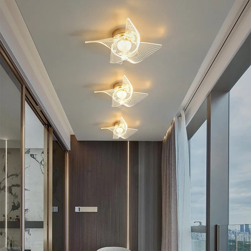 Riviera Plus - Plafonnier design contemporain doré