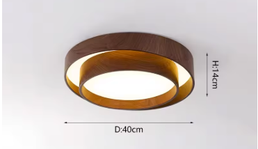 Plafonnier minimaliste finition bois
