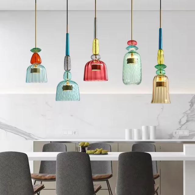 Suspension Multicolore en Verre