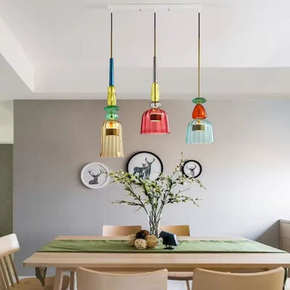 Suspension Multicolore en Verre