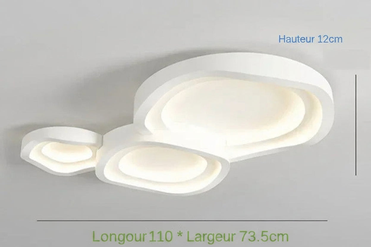 Plafonnier design minimaliste blanc pour salon